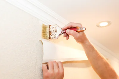 Pose de papier peint à Guagno — revêtements muraux et toiles de verre